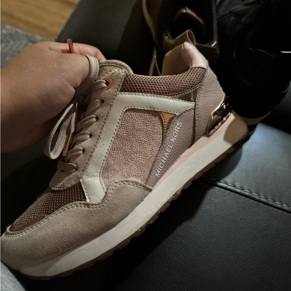 Michael Kors Blush and Taupe Sneakers